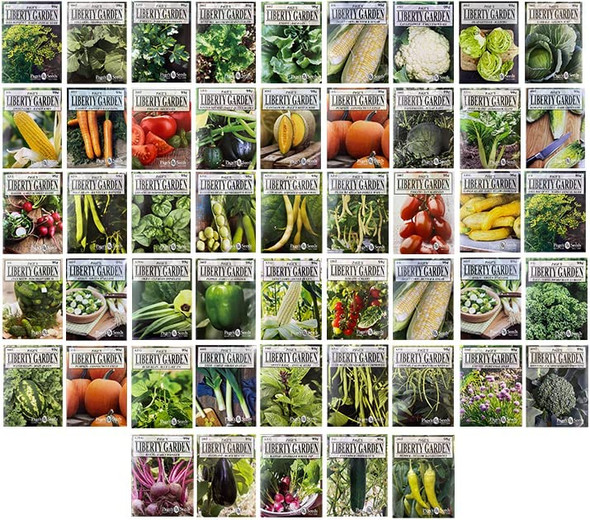 Set of 50 Premium Variety Herbs and Vegetables - Deluxe Garden Choices for Premium Gardening! (50 Variety Premium Garden Vegetable