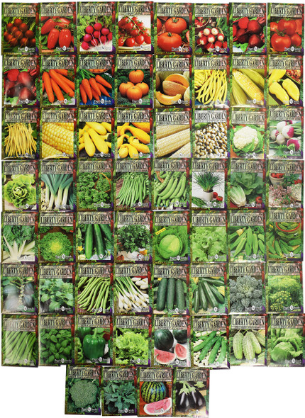 Set of 43 Assorted Vegetable & Herb Seeds - 43 Varieties - Create A Deluxe Garden All Seeds Are Heirloom - 100% Non-GMO by Black Duck Brand