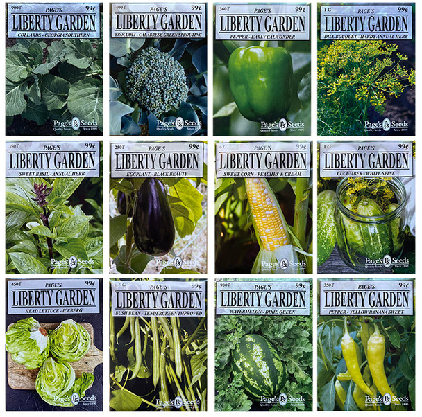 Set of 12 Premium Liberty Garden Vegetable Seeds - The Perfect Pack for A Small Garden