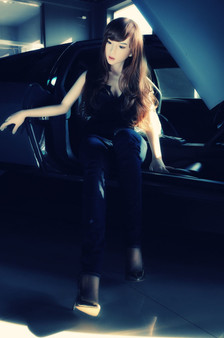 Ds Doll Saniya Sex Doll 160cm Plus Hyper Realistic Platinum Silicone Lovedoll With Her Lamborghini