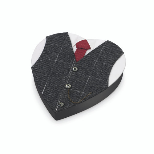 1# Plaid Vest Heart Box of Chocolates