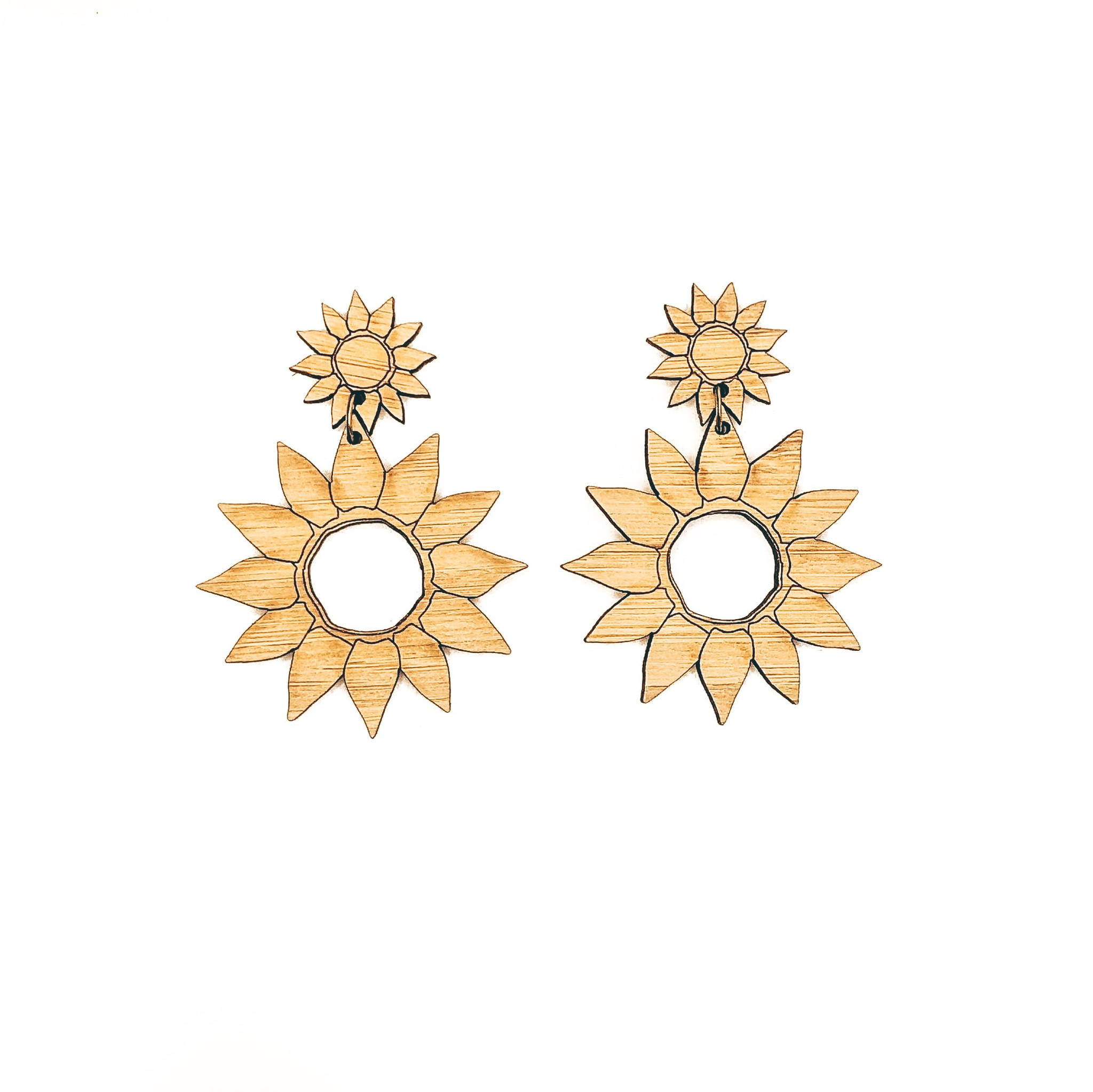 large sunflower earrings