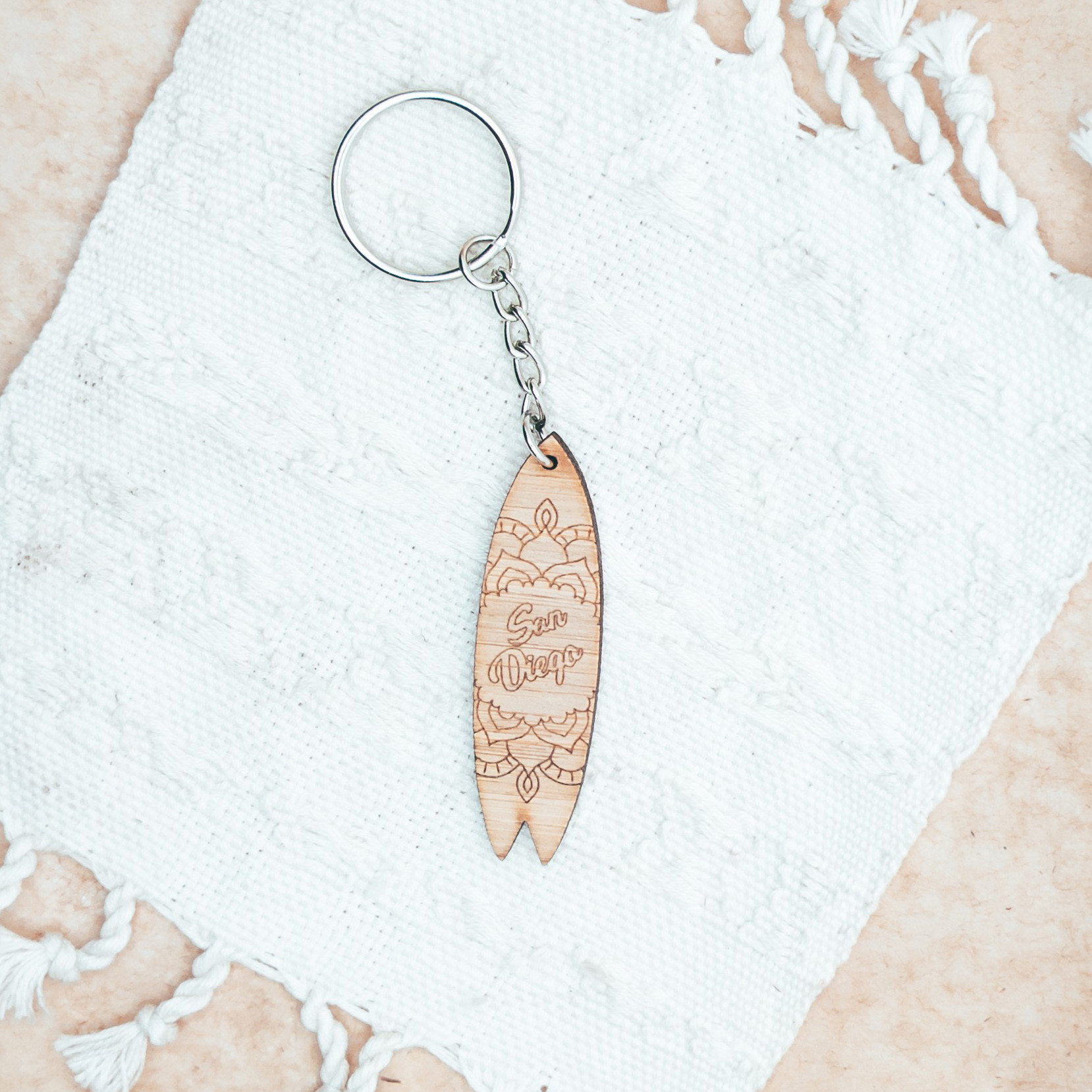 San Diego Horizontal Surf Ornament | Handmade & Plastic Free Goods