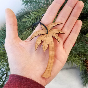 Palm Tree gift, Tiny Palm Tree ornament, no plastic christmas