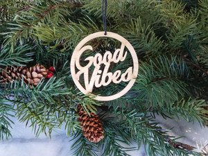 Good vibes christmas ornament