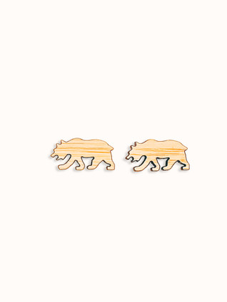 california bear earrings