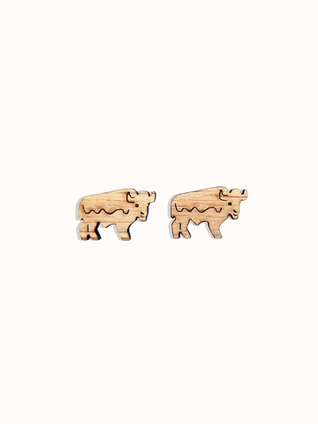 Bison Bamboo Earrings