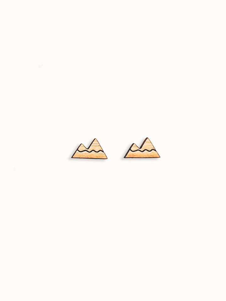 mini mountain unisex earrings