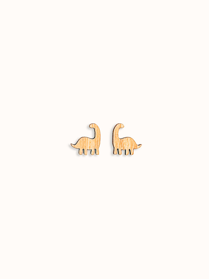 mini diplodocus earrings