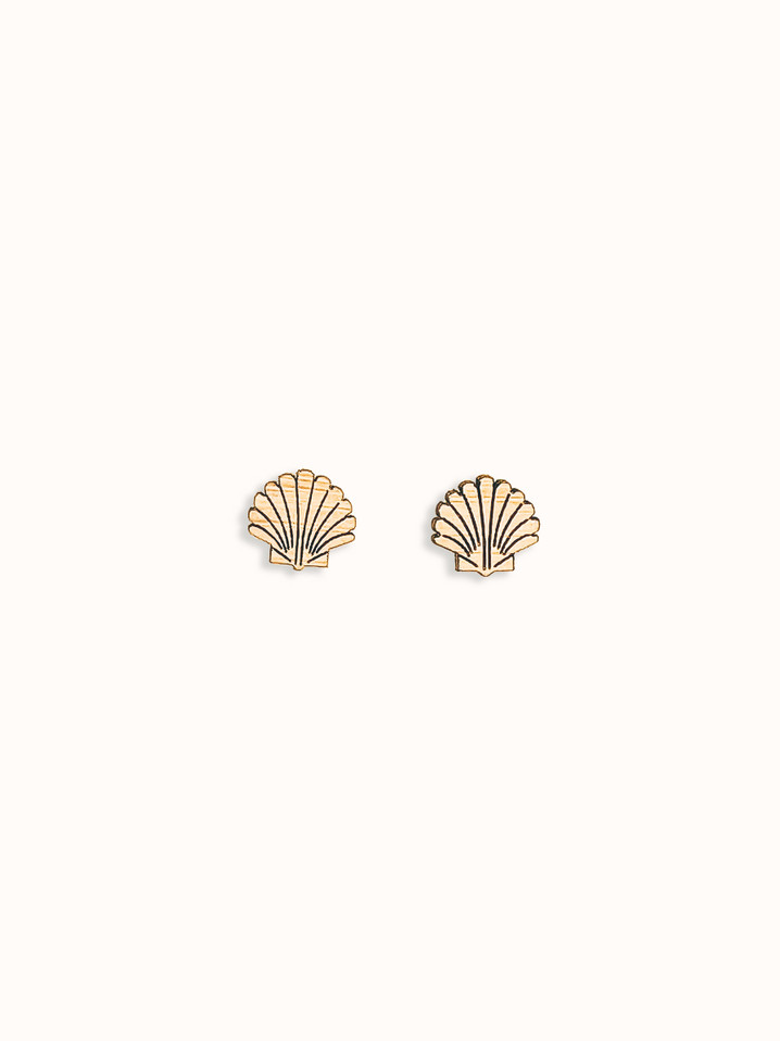 sea shell bamboo earrings