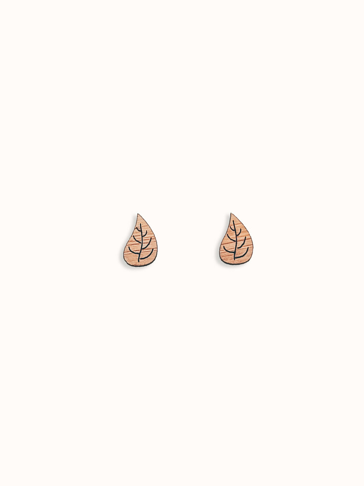 aspen leaf earrings