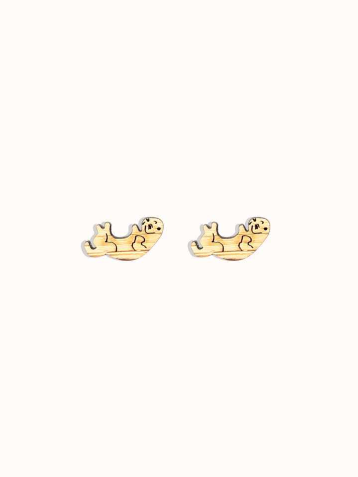 Otter Bamboo Earrings