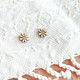 tiny bamboo daisy earrings studs