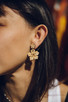 tropical hibiscus dangle earrings