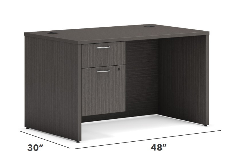 Hon Mod Laminate Desk Single Suspended Pedestal | OfficeChairsUSA