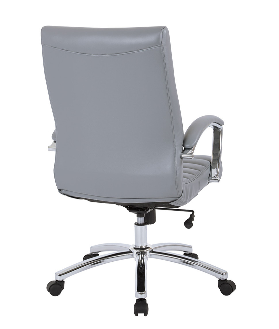 Office Chairs USA Executive Faux Leather Mid Back with Padded Arms