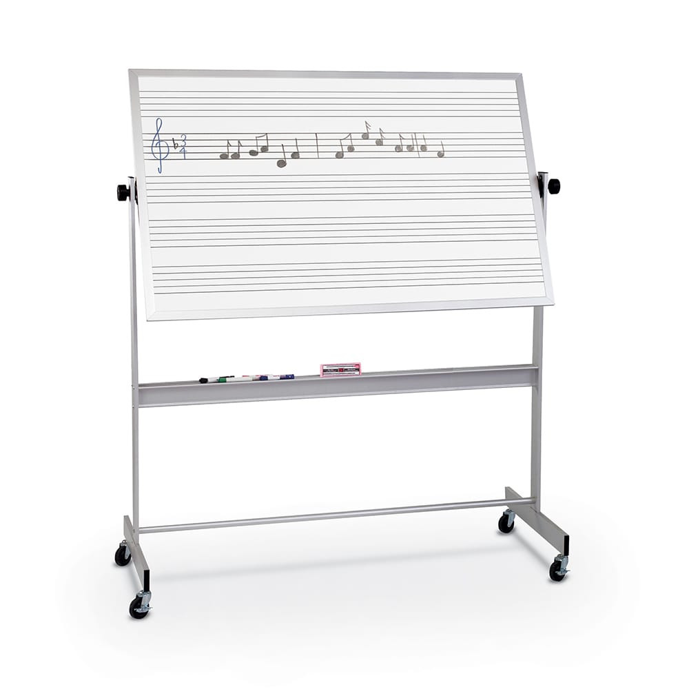 MooreCo Porcelain Steel Whiteboard with Deluxe Aluminum Trim ...
