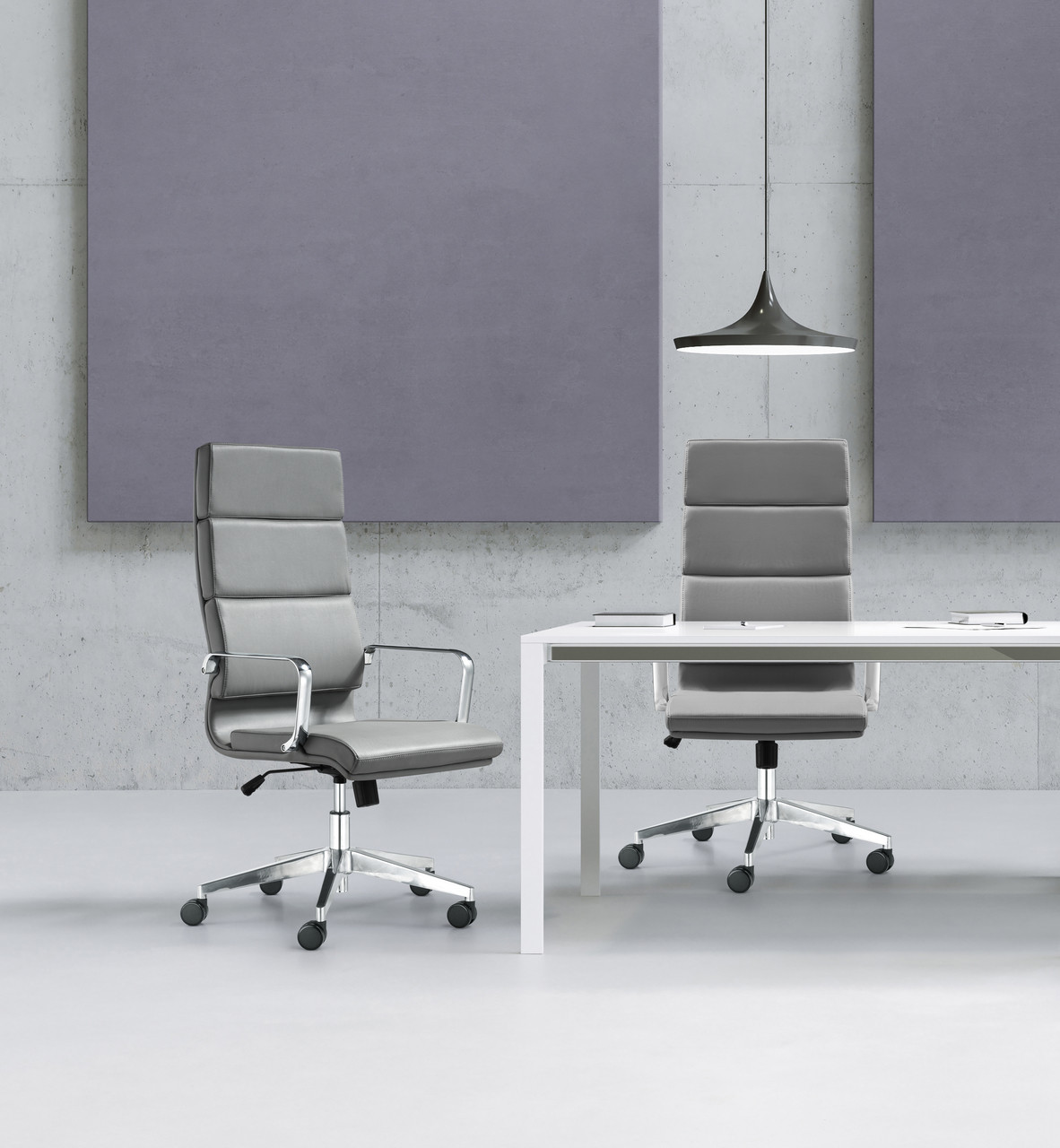 Contemporary High-Back EPU Office Chair