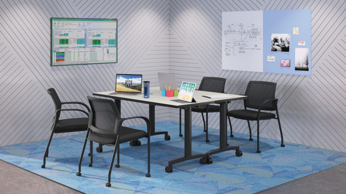 HON 60” x 24” Flip-Top Nesting Table | OfficeChairsUSA