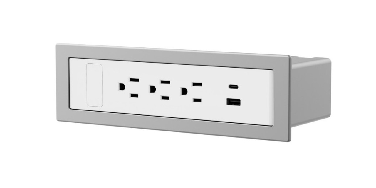 Dekko Ashley Trio Bezel Power Outlet Module | OfficeChairsUSA
