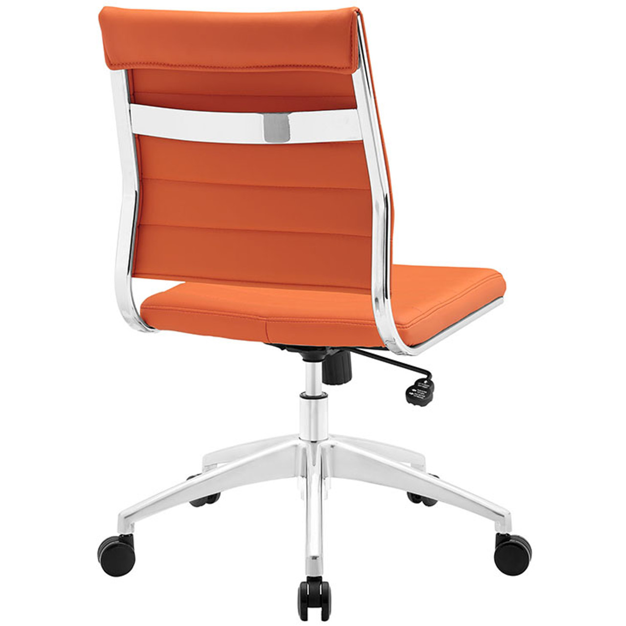  YOUTASTE Office Chair Modern Armless Desk Chair, Height  Adjustable Swivel Rocking Computer Task Chair, Faux Leather Sewing Chair  with Wheels, Stylish Lounge Vanity Chair, Orange : Home & Kitchen