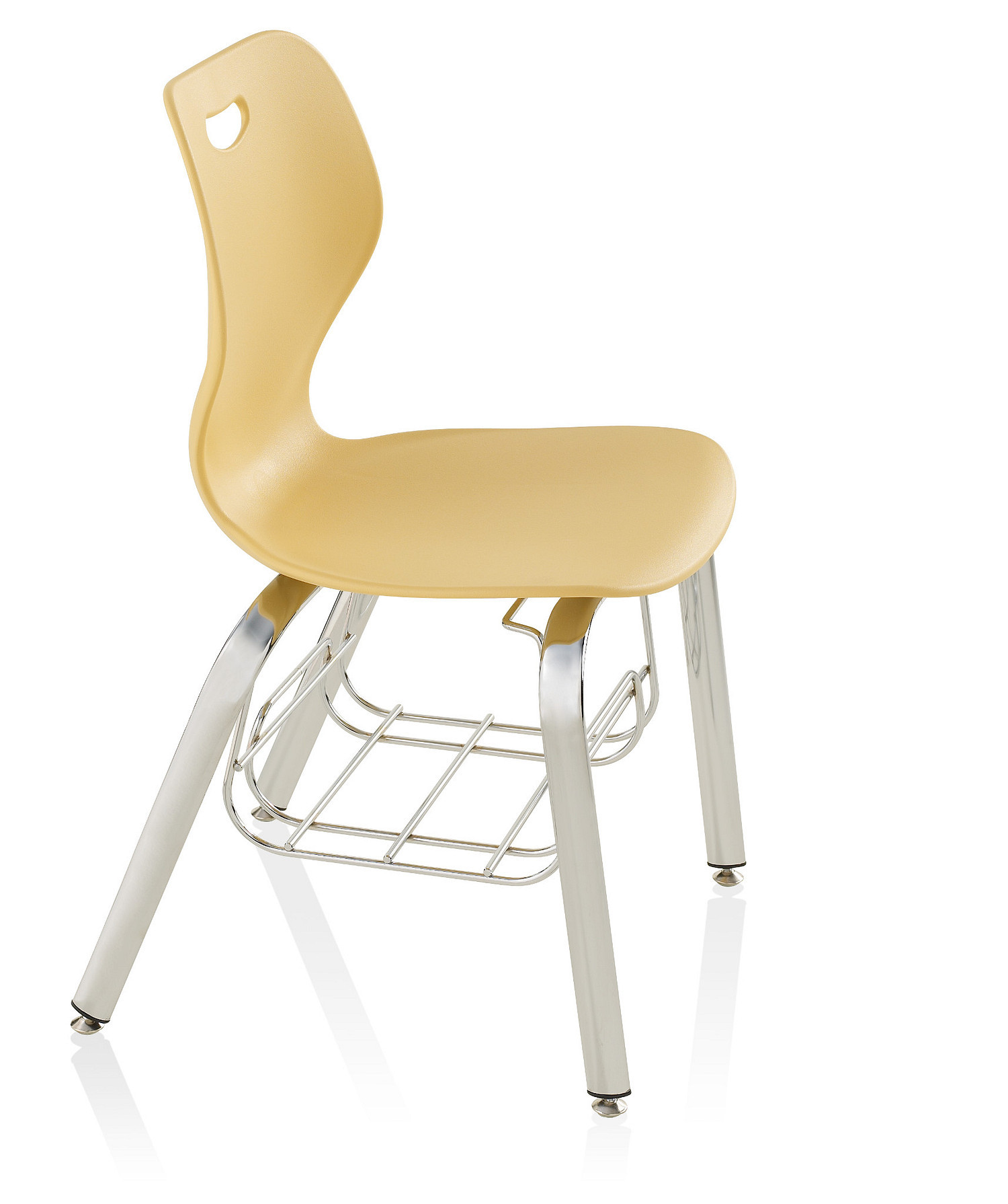 KI Intellect Wave® Classroom 4 Legged Chair with Bookrack Officechairsusa