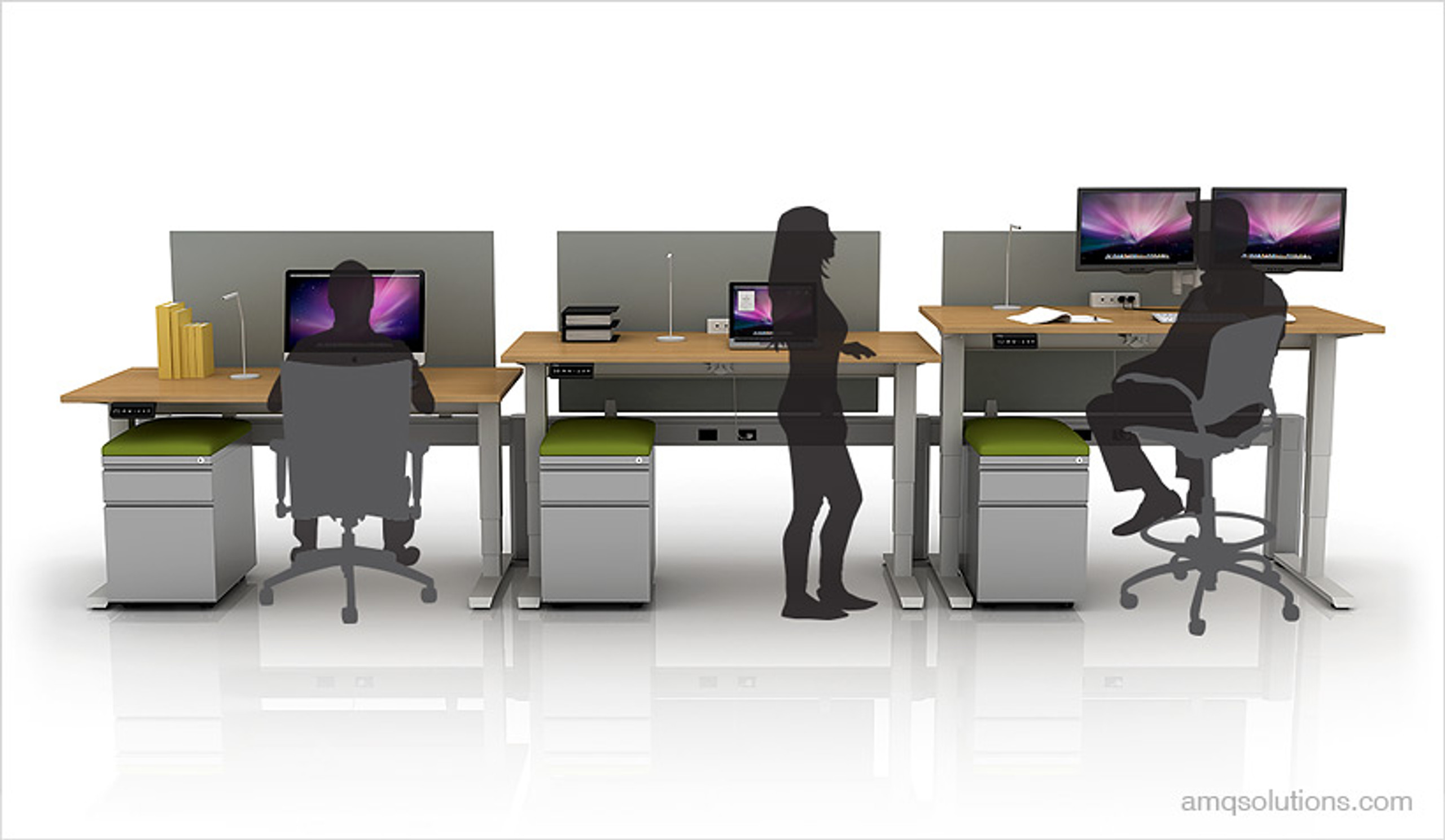 AMQ ActivPRO Sit Stand Electric Desk OfficeChairsUSA