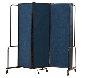 Robo Divider, 3 Panel with Black Frame and Blue PET Robo Divider, 3 Panel with Black Frame and Blue PET