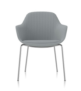 Jest Table Chair in Steel, front view Jest Table Chair in Steel, front view