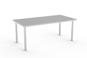 Special-T Ella Training Table, Metallic Silver Legs with T-Gray Laminate, 30" x 72" Special-T Ella Training Table, Metallic Silver Legs with T-Gray Laminate, 30" x 72"