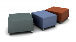 LB Lounge Reception Ottomans with Casters, *Base Price is for one small ottoman with feet LB Lounge Reception Ottomans with Casters, *Base Price is for one small ottoman with feet