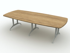 AIS Day to Day Pebble Conference Table with Arc Aluminum Double Post Base, 108" in Landmark and Metallic Silver Base AIS Day to Day Pebble Conference Table with Arc Aluminum Double Post Base, 108" in Landmark and Metallic Silver Base