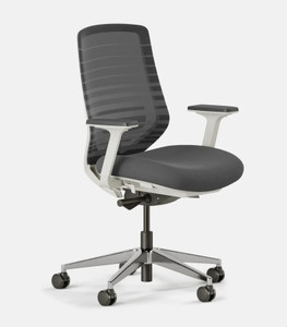 Branch Ergonomic Chair, Graphite with White Frame