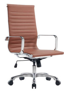 Ribbed High Back Executive Conference, Saddle Ribbed High Back Executive Conference, Saddle