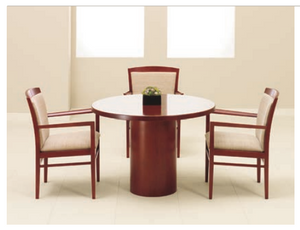Universal Round Table with Wood Veneer Top and Base  Universal Round Table with Wood Veneer Top and Base