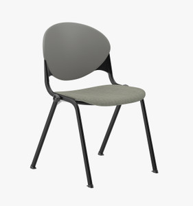 National Office Cinch Stacker, Carton of 4, Pebble with Black Frame, 3/4 Front View National Office Cinch Stacker, Carton of 4, Pebble with Black Frame, 3/4 Front View