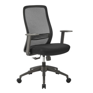 Eurostyle Kasper Mid Back Tasker, Black Mesh and Seat, 3/4 Front View Eurostyle Kasper Mid Back Tasker, Black Mesh and Seat, 3/4 Front View