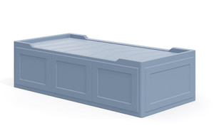 Stance Healthcare Frontier Patient Bed, Dusty Blue Finish, 3/4 View