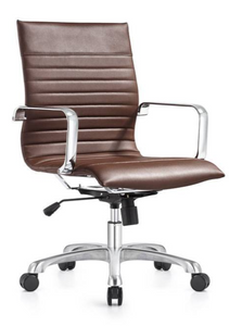 Woodstock Janis Mid Back, Brown, 3/4 Front View