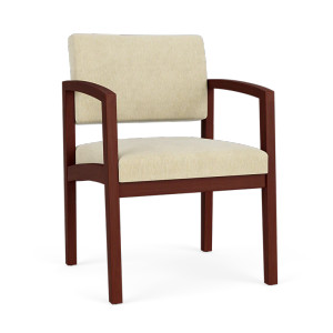 Lesro Guest in Mahogany  / Milano Stitch Wheat