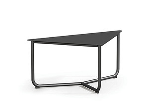 Homecrest Infiniti Air Outdoor Corner Table, Carbon Frame Finish, 3/4 Front View