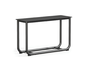 Homecrest Infiniti Air Outdoor End Table, Carbon Frame Finish, 3/4 Front View