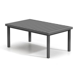 Homecrest Latitude All-WeatherCoffee Table, Storm Finish, 3/4 Front View