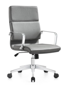 Jimi Mid Back in Gray, 3/4 Front View