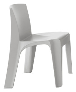 Stance Healthcare Caliber Intensive Use Stacking Chair, Blue Grey, 3/4 Front View