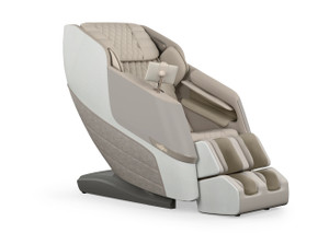 Positive Posture DualTech Recliner and Massage Chair, Linen Upholstery, 3/4 Front View