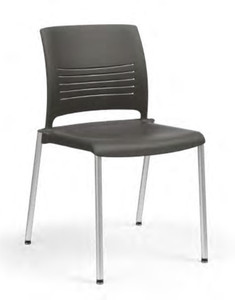 KI Strive 4 Legged Stacker Quickship, Flannel Shell and Starlight Silver Legs