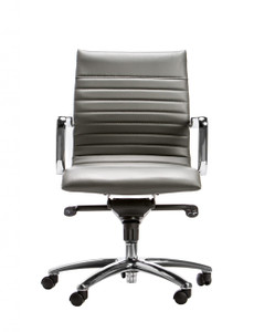 Element G6 Conference Chair, Charcoal Vinyl, Front View