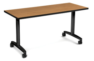 Flip Top 60" Huddle Table, Harvest top Flip Top 60" Huddle Table, Harvest top