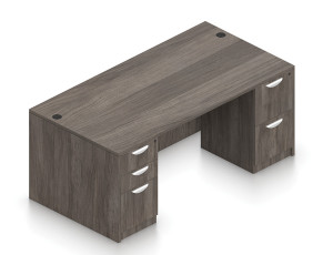 OTG Full Height Double Pedestal Desk, Artisan Grey OTG Full Height Double Pedestal Desk, Artisan Grey
